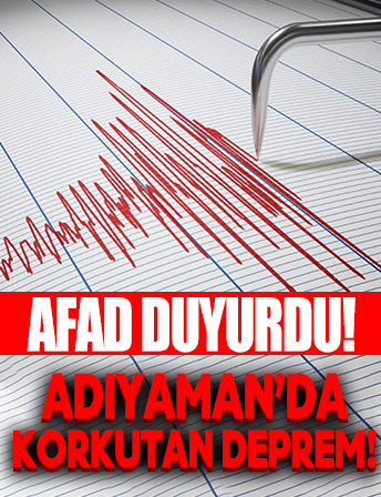 Adıyaman'da 5 büyüklüğünde deprem