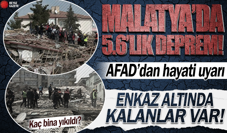 AFAD duyurdu! Malatya'da 5.6 büyüklüğünde deprem! Adıyaman ve çevre illerden de hissedildi