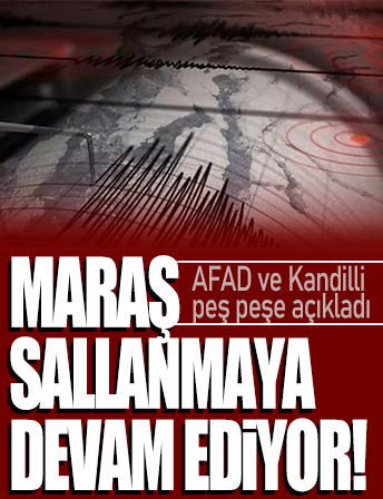 Kahramanmaraş'ta 4.3 büyüklüğünde deprem