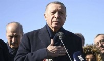  MARAŞ DEPREM - Başkan Erdoğan, deprem bölgesinde incelemede bulunmak üzere Elbistan'a gitti