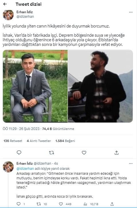 Depremzedelere yardıma koşarken ölen İshak'ın acı hikâyesi