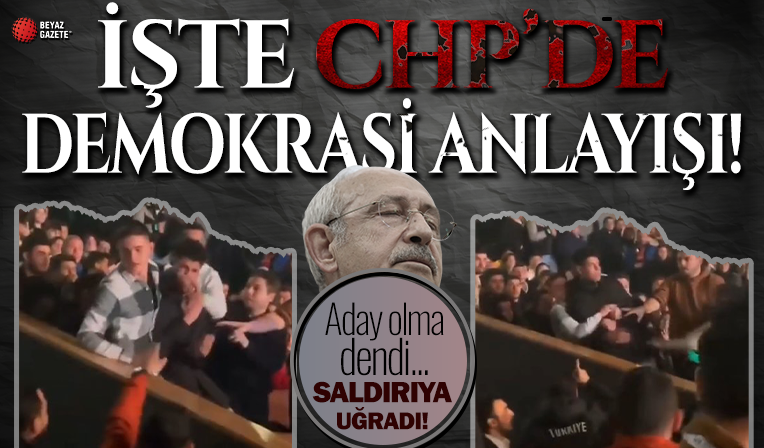 CHP'de ileri demokrasi: Kılıçdaroğlu'na 'aday olma' diyen gence yaka paça müdahale ettiler .