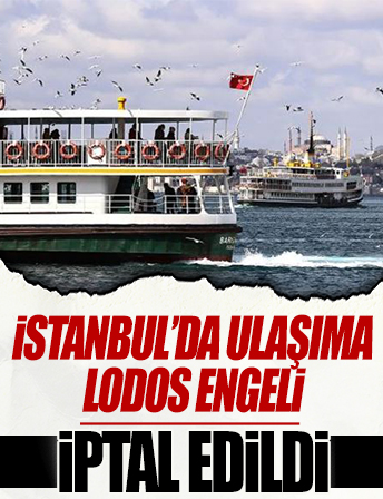 İstanbul'da vapur seferlerine lodos engeli