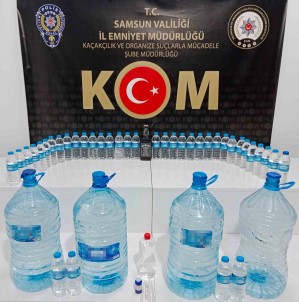 Samsun'da 79,5 Litre Sahte Içki Ele Geçirildi
