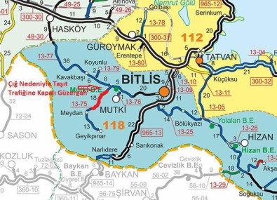 Bitlis'te Kara Teslim Oldu, Birçok Yol Ulasima Kapandi