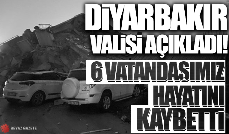 Diyarbakır Valisi Ali İhsan Su: 6 vatandaşımız hayatını kaybetti
