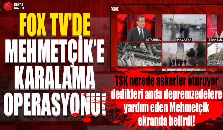 FOX TV yayınında 'Askerler nerede' denilirken Mehmetçik'in depremzedelere yardım ettiği anlar ekrana yansıdı