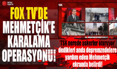 FOX TV yayınında 'Askerler nerede' denilirken Mehmetçik'in depremzedelere yardım ettiği anlar ekrana yansıdı
