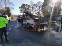 Köycegiz-Ortaca Karayolunda Araç Yangini