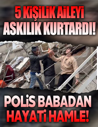 5 kişilik aile depremden gardırop askılığıyla sağ kurtuldu