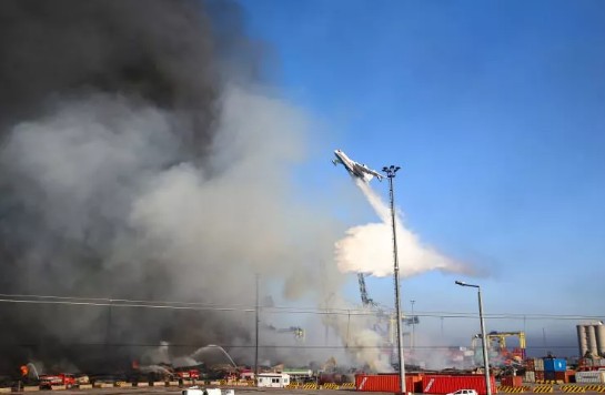 İskenderun Limanı soğutma çalışması devam ediyor!