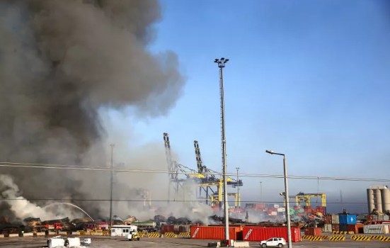 İskenderun Limanı soğutma çalışması devam ediyor!