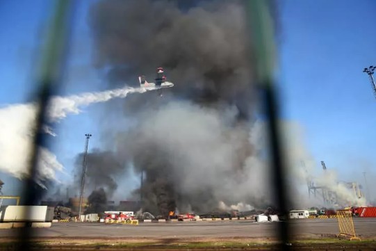 İskenderun Limanı soğutma çalışması devam ediyor!
