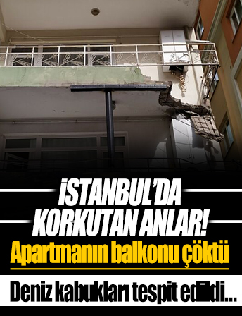 Bahçelievler'de apartmanın balkonu çöktü!