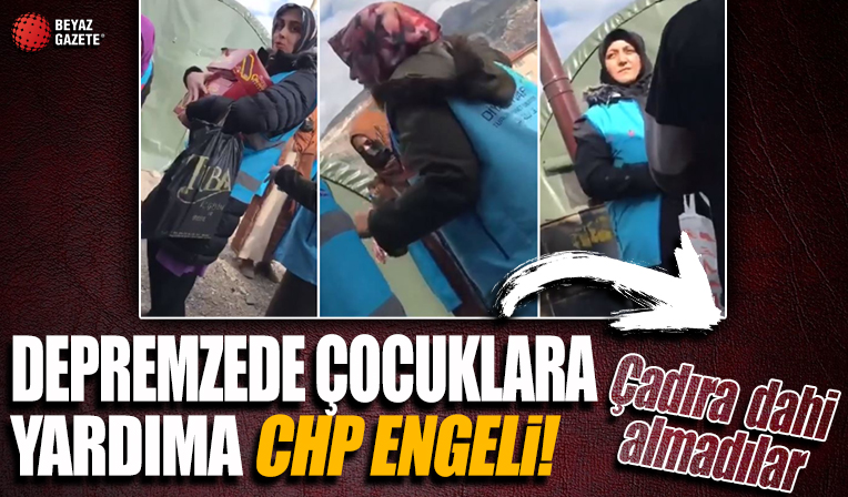 CHP'li Beylikdüzü Belediyesine bağlı kişiler Diyanet Vakfı görevlilerini çocukların bulunduğu çadıra almadı