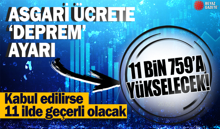 Deprem bölgesine asgari ücret için 'brüt' formülü: 11 bin 759 liraya yükselecek