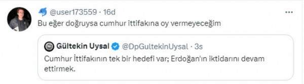 Gültekin Uysal'ın seçim analiz tweet'i dalga konusu oldu