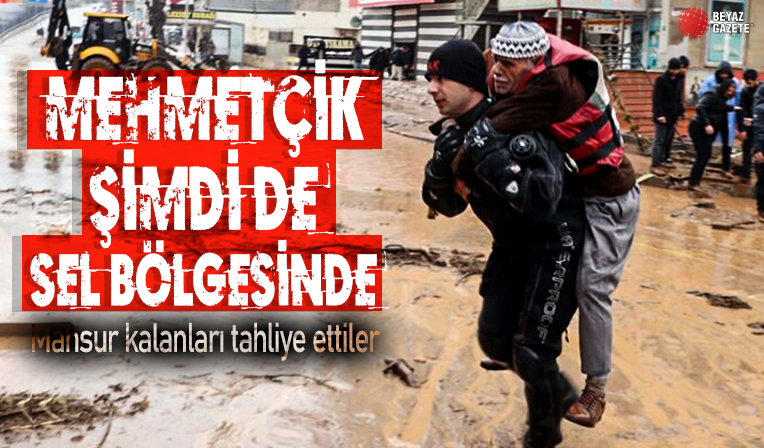 Mehmetçik, sel felaketinde mahsur kalanları tahliye etti