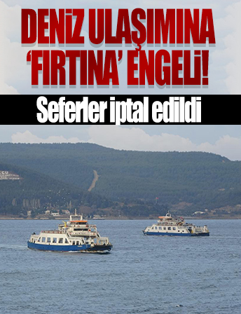 Bozcaada ve Gökçeada feribot seferlerine 'fırtına' engeli