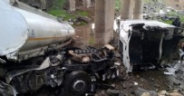  CİZRE - Şırnak'ta tanker köprüden uçtu: 1 ölü, 1 yaralı!
