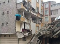  BAHÇELİEVLER BİNA ÇÖKMESİ - İstanbul'da yıkımı yapılan bina yan binanın üzerine çöktü