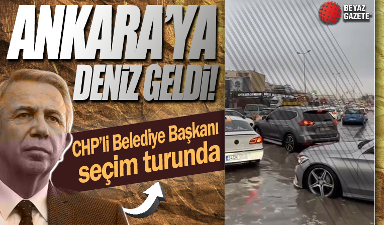 Ankara’da sağanak yağış: Sokaklar dereye döndü