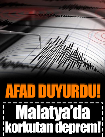 Malatya’da korkutan deprem!