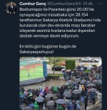 Sakaryaspor Kulüp Baskani Genç'ten Taraftara Davet