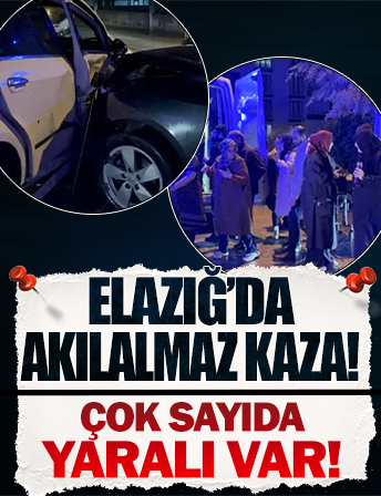 Elazığ’da iki otomobil çarpıştı: 7 yaralı
