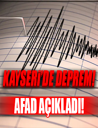 Kayseri'de 3.5 büyüklüğünde deprem meydana geldi...