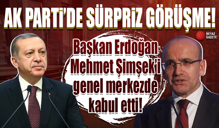 Cumhurbaşkanı Erdoğan AK Parti Genel Merkezi'nde Mehmet Şimşek'i kabul etti