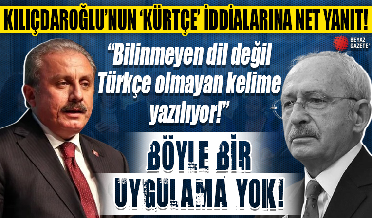 TBMM Başkanı Şentop'tan 'Kürtçe' iddialarına cevap: 'Bilinmeyen dil' değil, 'Türkçe olmayan kelime' yazılıyor