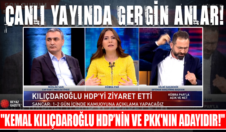 Canlı yayında 'Kılıçdaroğlu PKK'nın adayıdır' sözleri sonrası gergin anlar...