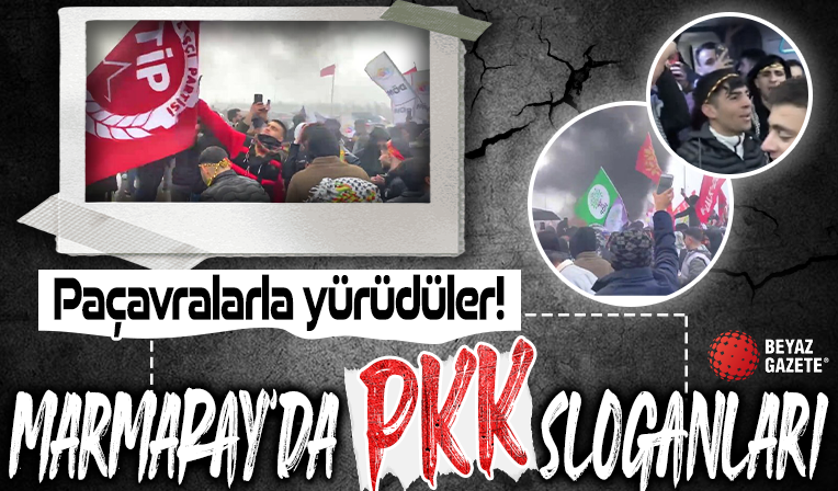 HDP'nin Nevruz kutlamasında yine PKK propagandası: Marmaray'da slogan attılar...