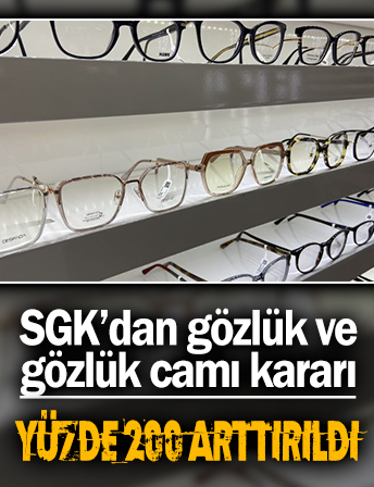 SGK'dan sevindiren gözlük ve gözlük camı kararı