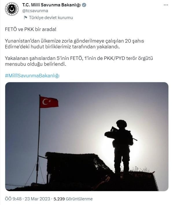 MSB açıkladı: FETÖ ve PKK bir arada