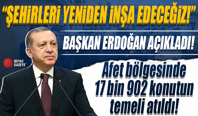 Cumhurbaşkanı Erdoğan: Deprem evlerimizi yıkmış canımızı yakmış olabilir ama bu felaket başarma irademizi Türkiye Yüzyılını gerçekleştirme kararlılığımızı elimizden alamayacak
