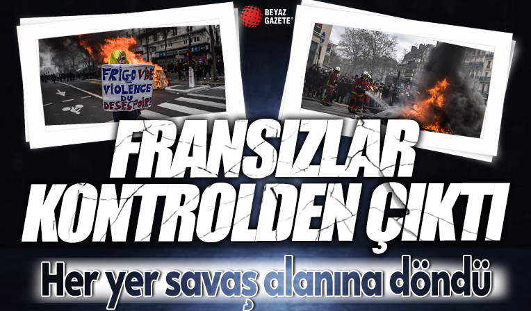 Macron'un emeklilik reformu Fransa'yı savaş alanına çevirdi: Bir milyonu aşkın kişi sokağa çıktı