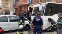  TEKİRDAĞ TRAFİK KAZASI - Otomobil işçi servisiyle kafa kafaya çarpıştı: 1 ölü, 3 yaralı