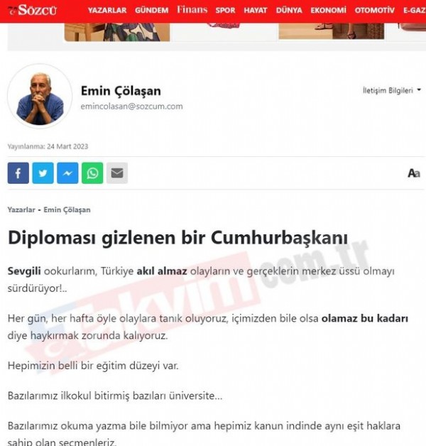 6'lı koalisyon yaydı, CHP tetikçileri balıklama atladı! 'Başkan Erdoğan'ın diploması yok' iftiralarını bir kez daha bozguna uğradı!