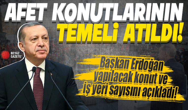 Cumhurbaşkanı Erdoğan'dan önemli açıklamalar: Adıyaman'da deprem konutlarının temeli atıldı.
