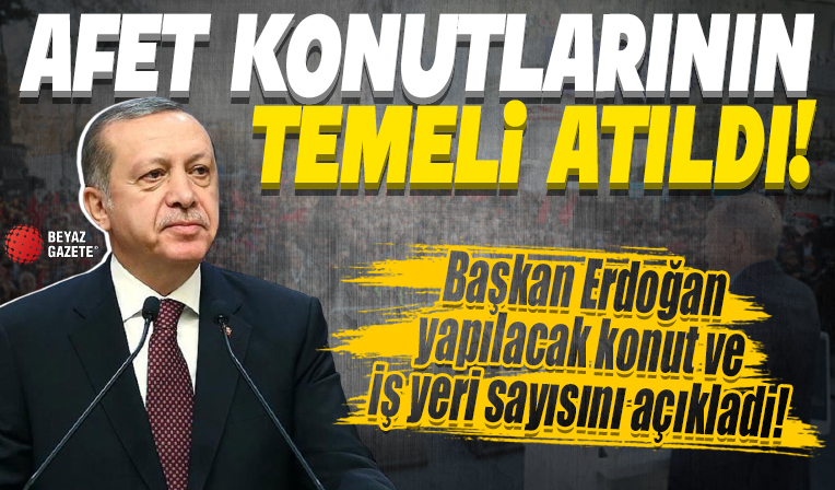 Cumhurbaşkanı Erdoğan'dan önemli açıklamalar: Adıyaman'da deprem konutlarının temeli atıldı.
