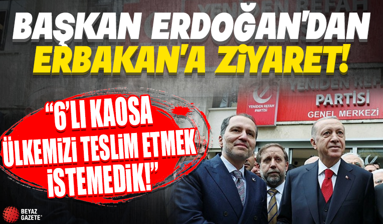 Cumhurbaşkanı Erdoğan Erbakan görüşmesi sonrası açıklama! 'Altılı kaosa ülkeyi teslim etmemek adına milli bir karar verdik'