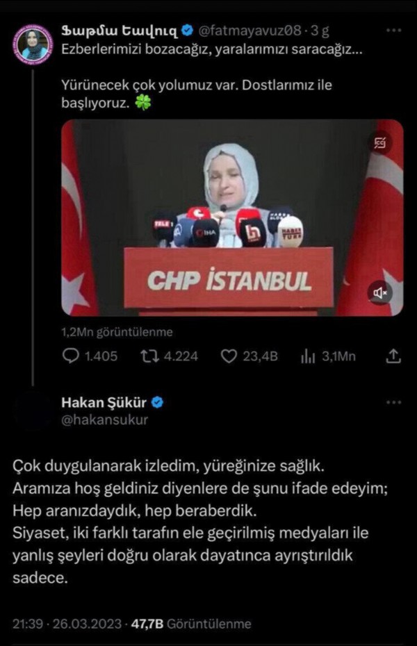 FETÖ'cü Hakan Şükür'e 'ittifak' mesajları veren CHP'li Fatma Yavuz: Beğenmezseniz oy vermezsiniz