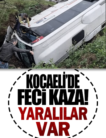 Kocaeli’de işçi servisi devrildi: 8 yaralı