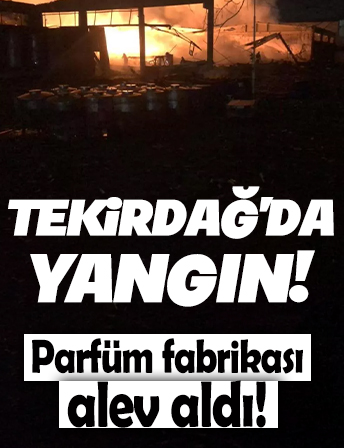 Parfüm fabrikasında büyük yangın