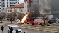KIRIKKALE - Kırıkkale'de panik anları! LPG'li araç alev topuna döndü