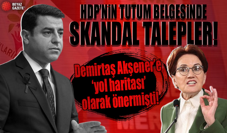 Demirtaş'ın Akşener'e önerdiği HDP'nin 11 maddelik tutum belgesinde skandal talepler!