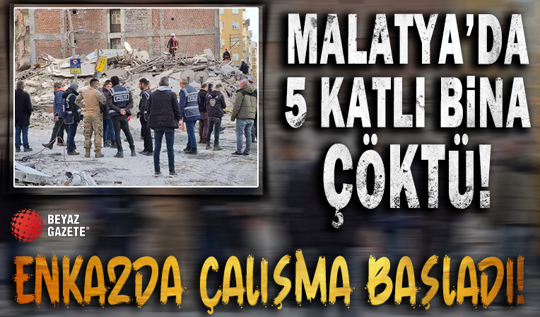 Malatya'da 5 katlı bina çöktü