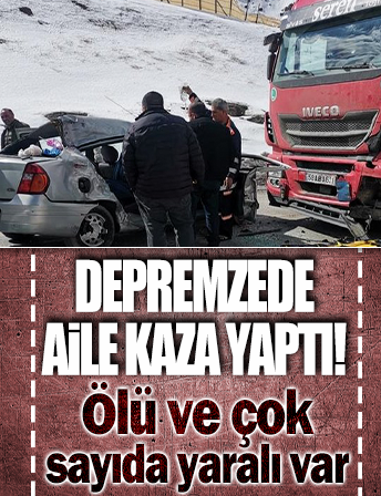 Depremzede aile Erzincan'da kaza yaptı: 1 ölü 5 yaralı